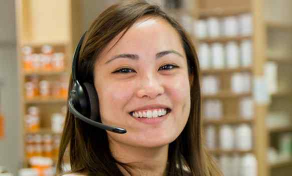 Insurance Billing girl Specialist wearing a headset